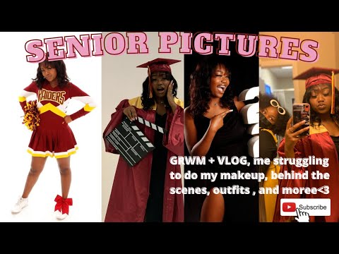 Senior pictures Grwm + Vlog | c/o ‘22 | with friends | bts | hair, makeup, outfits, boba and more!