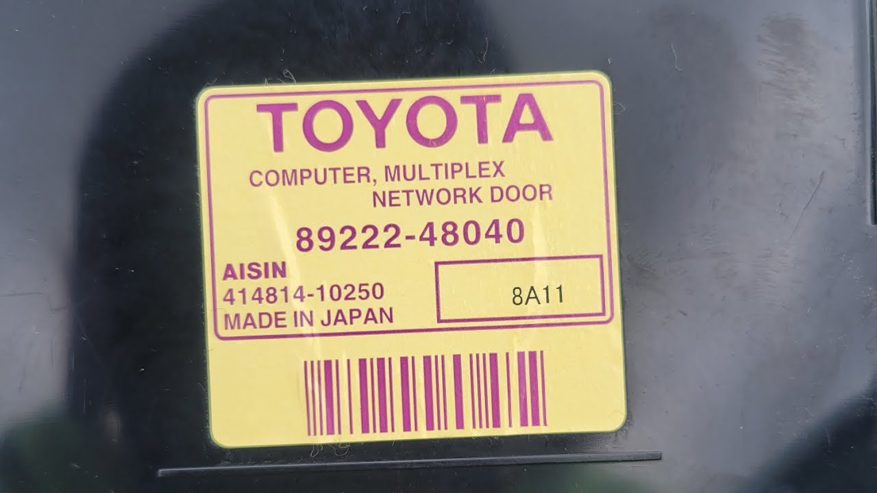 2009 Lexus RX350 Multiplex Network Door Module Location and Removal