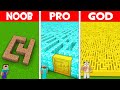 WHERE does LEAD LARGEST MAZE in Minecraft NOOB vs PRO vs GOD?!