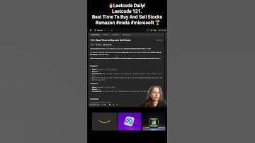 🔥Leetcode Daily! Leetcode 121. Best Time To Buy And Sell Stocks - Python #amazon #meta #shorts🏆