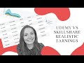Income Report For Udemy And Skillshare - Realistic Earnings