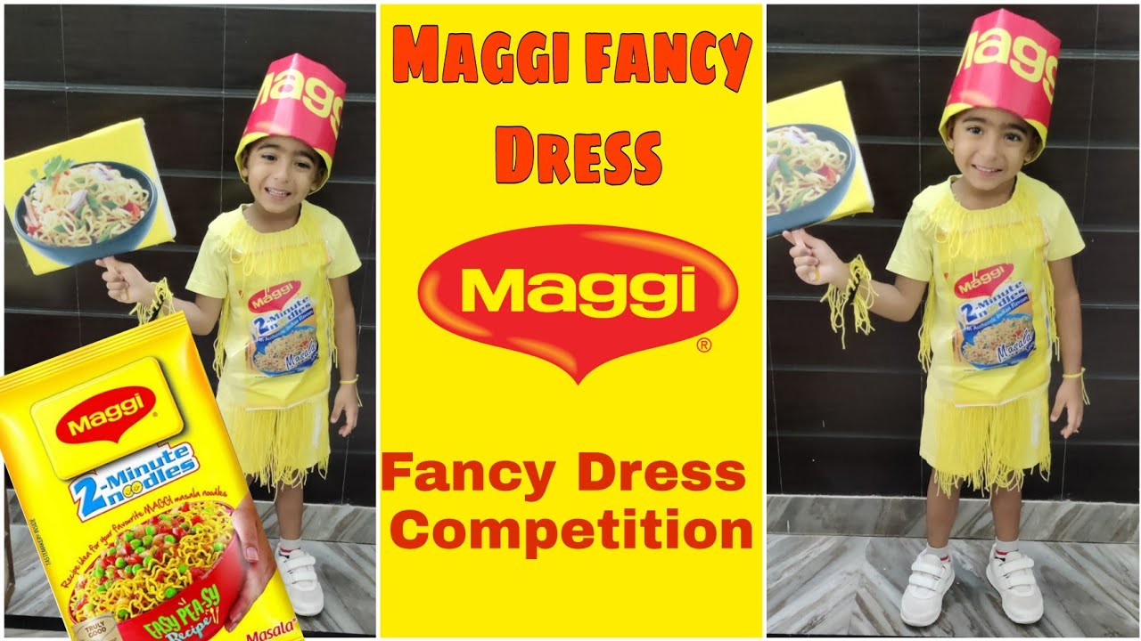 fancy dress competition idea #fancydressidea # winning 1st prize #maggie -  YouTube