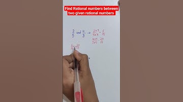 how to find rational numbers between two numbers | #aimies #rationalnumbers #maths #shorts | AIM IES