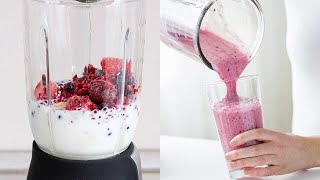 Triple Berry Smoothie with Yogurt