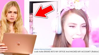 REACTING To LEAH ASHE BREAKING Into MY OFFICE! (Roblox)