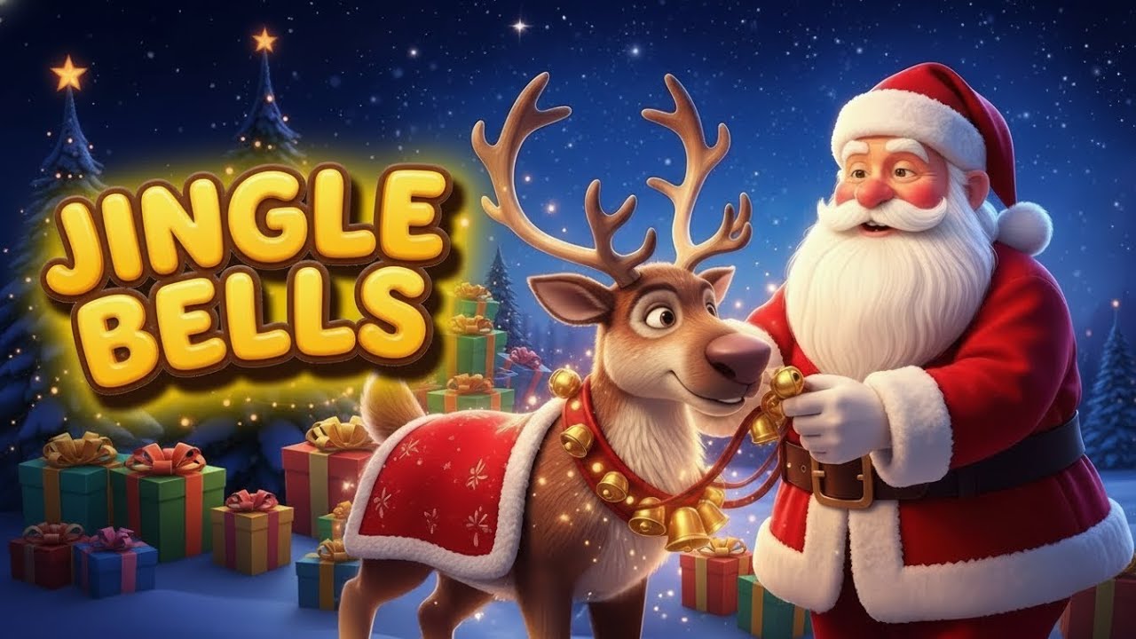 jingle bells rhyme, jingle bells for kids, christmas rhyme, nursery rhymes | LichiLoons English