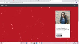 Particle effect(Background using particle.js library)