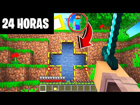 JOGUEI MINECRAFT BEDROCK POR 24 HORAS !!