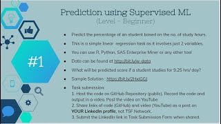 The Sparks Foundation Internship Task 1   Simple Linear Regression