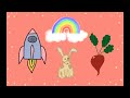 Rabbit Rides a Rocket - letter R story for kids - Curiosibee