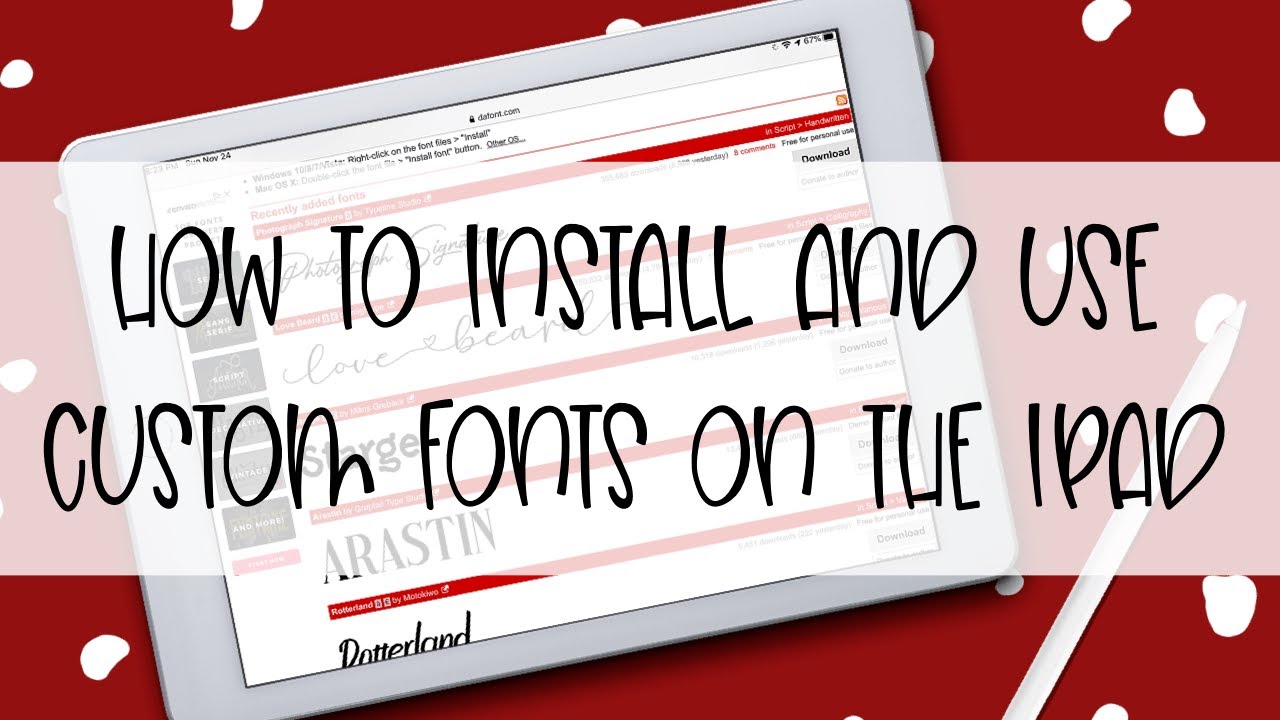  New Update How to Install and Use Custom Fonts on the iPad!