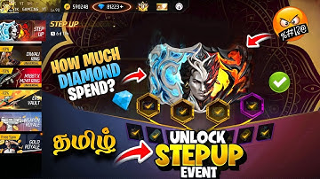 STEP UP EVENT FREE FIRE || STEP UP EVENT  UNLOCK FREE FIRE || FREE FIRE NEW EVENT TODAY