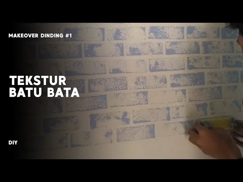  CAT DINDING MOTIF BATU  BATA YouTube