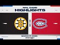 NHL Highlights | Bruins vs. Canadiens - March 17, 2026