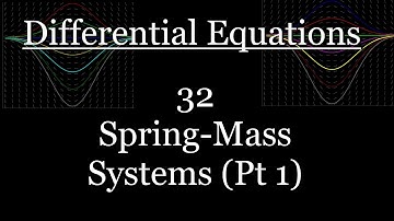 Differential Equations - 32 - Spring-Mass Systems (Pt 1)