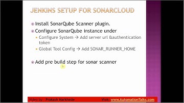 CICD for Automation Testers - 13.5. SonarQube SonarCloud and Jenkins Integration for code scanning