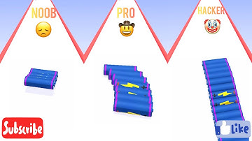 NOOB vs PRO vs HACKER l Battery Run 3D l #batteryrun3d #battery #mrgames