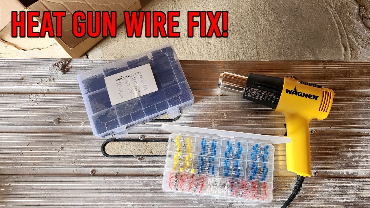 Fixing Broken Garage Door Wire With a Heat Gun +GFCI replacement and landfill run YouTube
