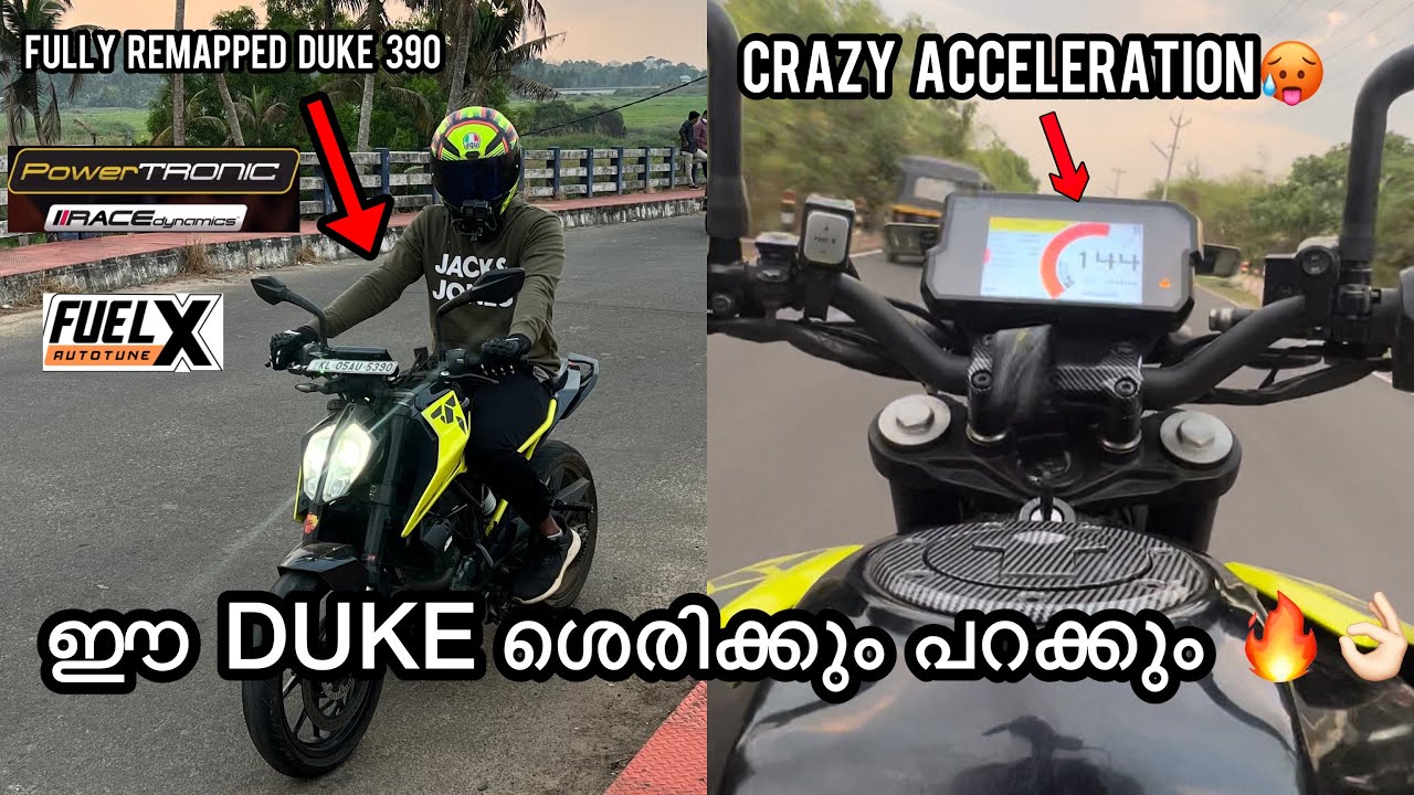 Remapped Duke 390 ഇവൻ പറക്കും🔥Modified KTM Duke With FUELX Powertronic And Quick Shifter 🥵