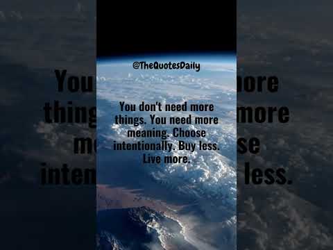 Choose Meaning Over More 🌍 | A Simple Life Lesson #Shorts