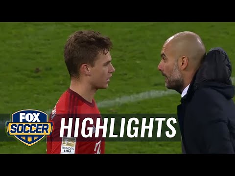 Guardiola gives Kimmich intense lesson right after match | 2015–16 Bundesliga Highlights