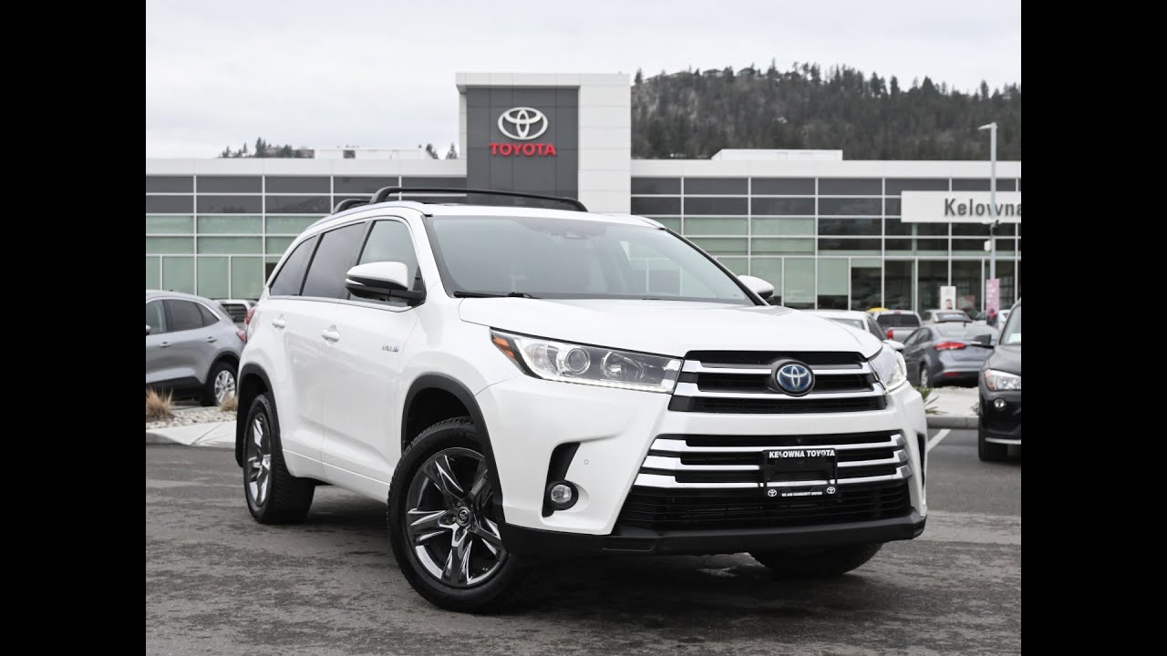 White 2019 Toyota Highlander Hybrid Limited Walkaround - Kelowna Toyota ...