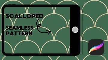 How To Make Scalloped Seamless Repeat Pattern In Procreate | Easy Tutorial