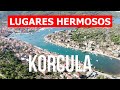 Isla de Korcula, Croacia | Playa, vacaciones, mar, turismo | vídeo 4k | Korcula lugares hermosos