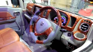 スズキ エブリィワゴン カスタム DA17W 内装 運転席まわりから座席シート 後部座席も