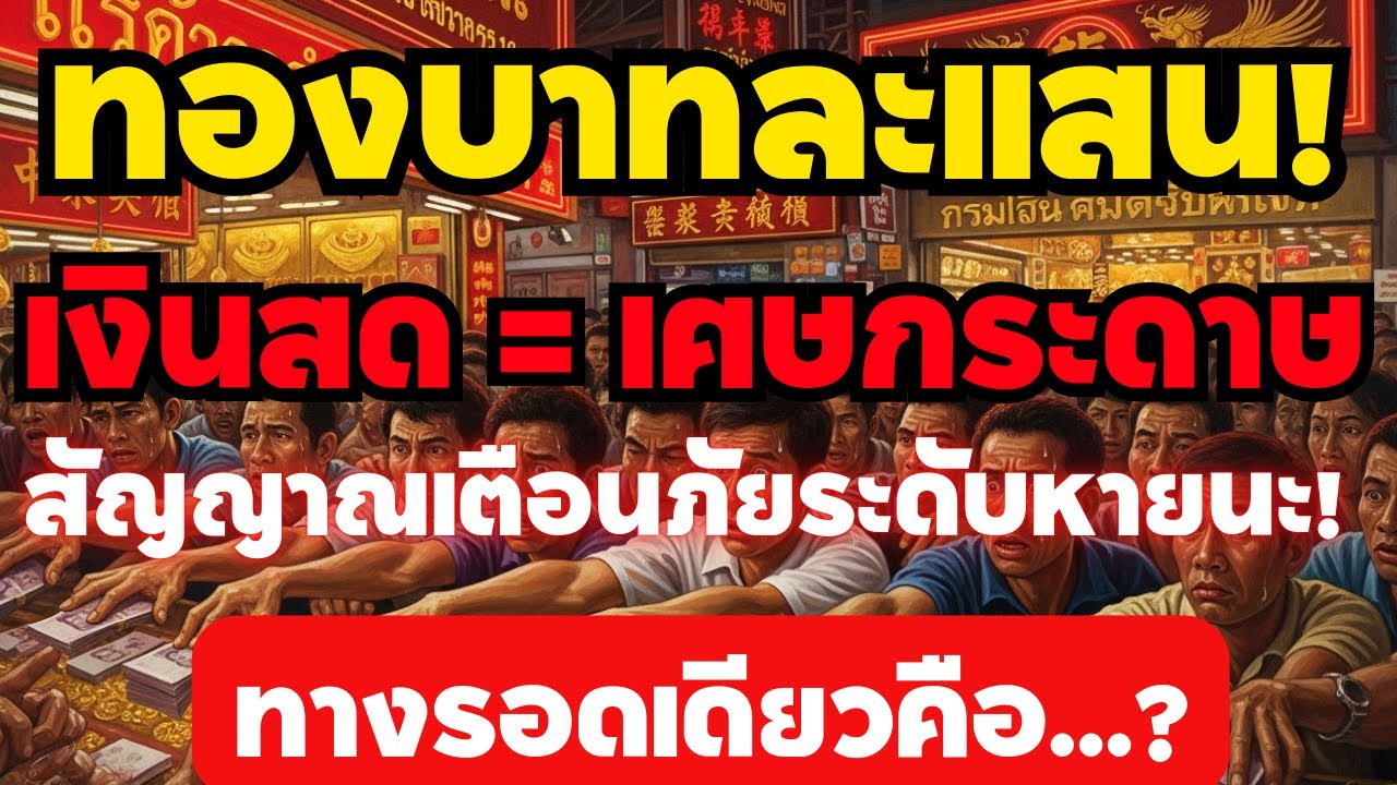 สัญญาณเตือนภัย! ทองบาทละแสน เศรษฐกิจพังพินาศ เงินไร้ค่า ใช้อะไรแลกชีวิต? ทางรอดเดียวคือ...?