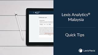 Information Quick Tips | Lexis Analytics: Navigating Your Legal Issues Update