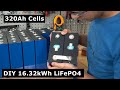 Diy 48v 320ah grade b lifepo4 battery build 16kwh for 2810