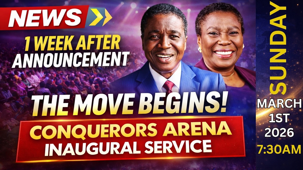 Bishop David Abioye Moves to New Church Building Just Days After Announcement | Conquerors Arena