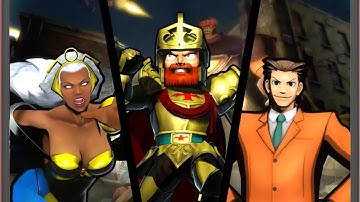 Ultimate Marvel vs Capcom 3: Arthur, Storm, and Phoenix Wright arcade playthrough