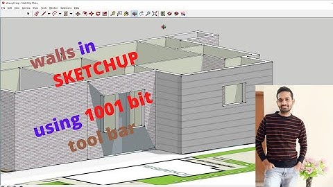 Walls in SketchUp using 1001 bit tool bar.