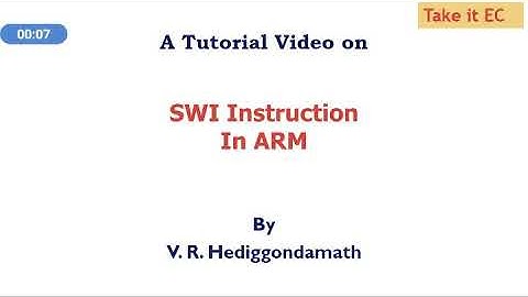 SWI instruction of ARM controller