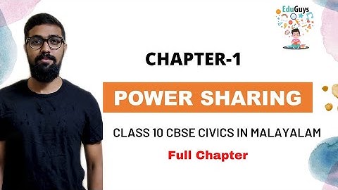 Class 10 CBSE Civics Chapter 1 Power Sharing in Malayalam
