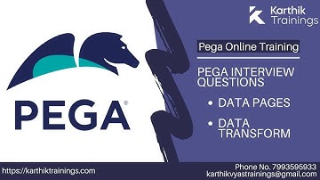 Pega Interview Questions: Data Pages and Data Transform | Karthik Trainings