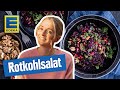Rotkohlsalat mit Granatapfel und Speck | Salat Rezept für den Winter