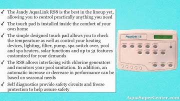 Jandy AquaLink RS8 - Easy Pool and Spa Automation