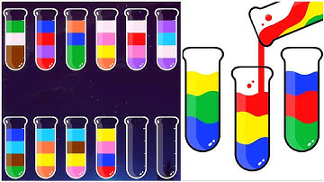 Sort Color Master Gameplay 11, Android Games ios Walkthrough Simulator Think Brain Puzzle