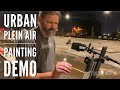 Night Time Urban Plein Air Painting | Painting Demo of Excavator on Witchduck Road | LIQUIDMETHOD