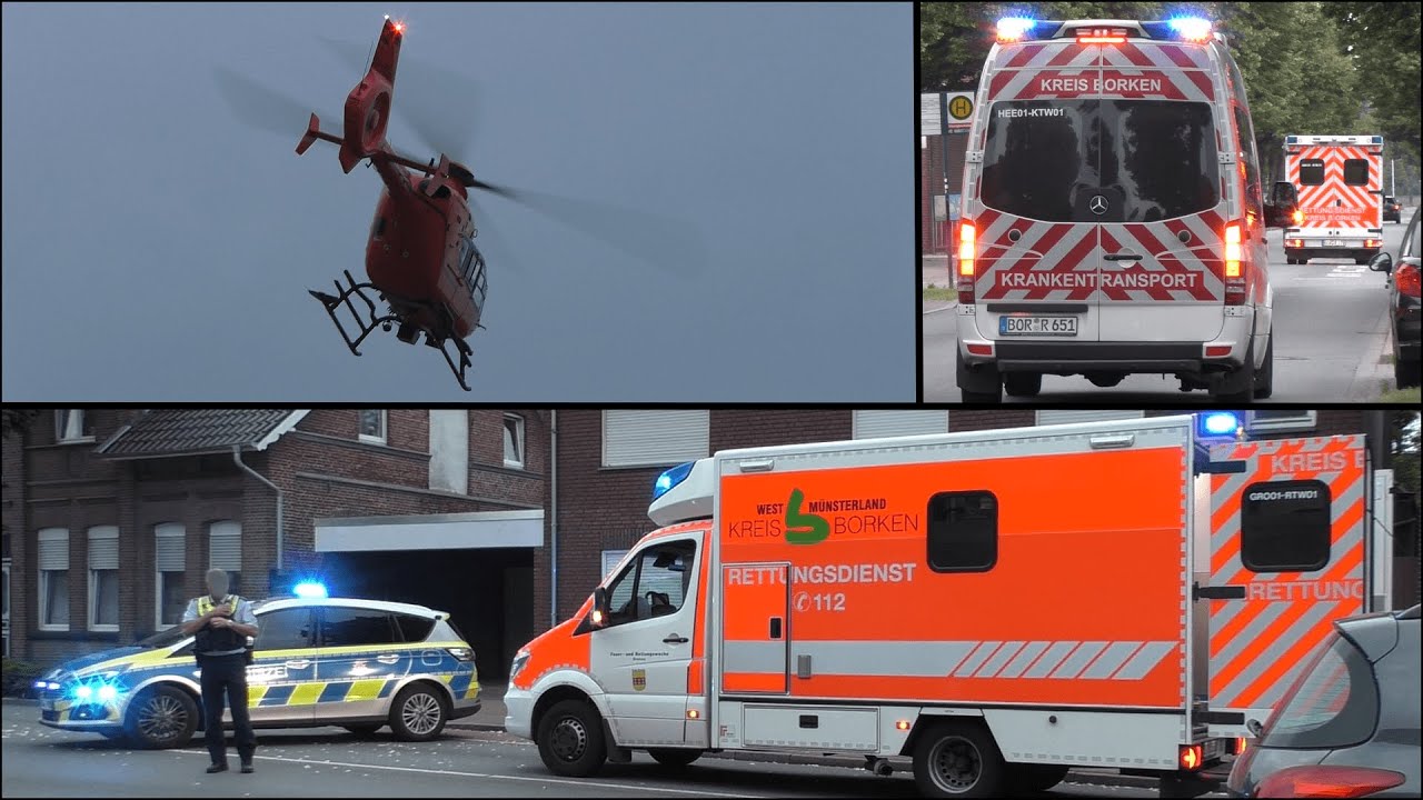 [RTH landet auf Kreisverkehr] Kindernotfall in Gronau