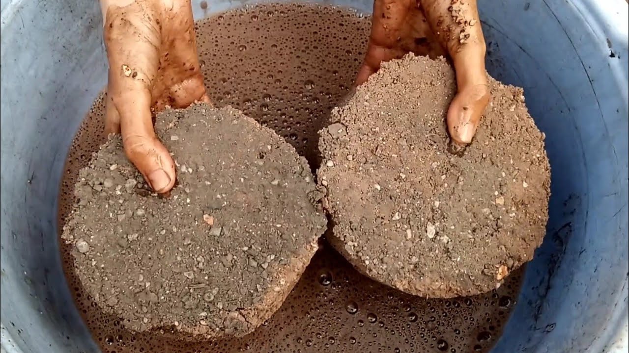 New video 🥁💯🔥gritty Brown dirt crumbling in water+crumbling in floor ❄️🥹😴