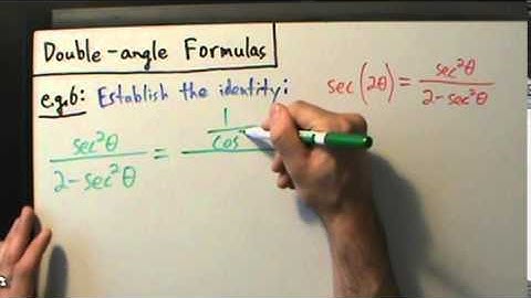 Trigonometry - Double-angle Formulas - Example 6