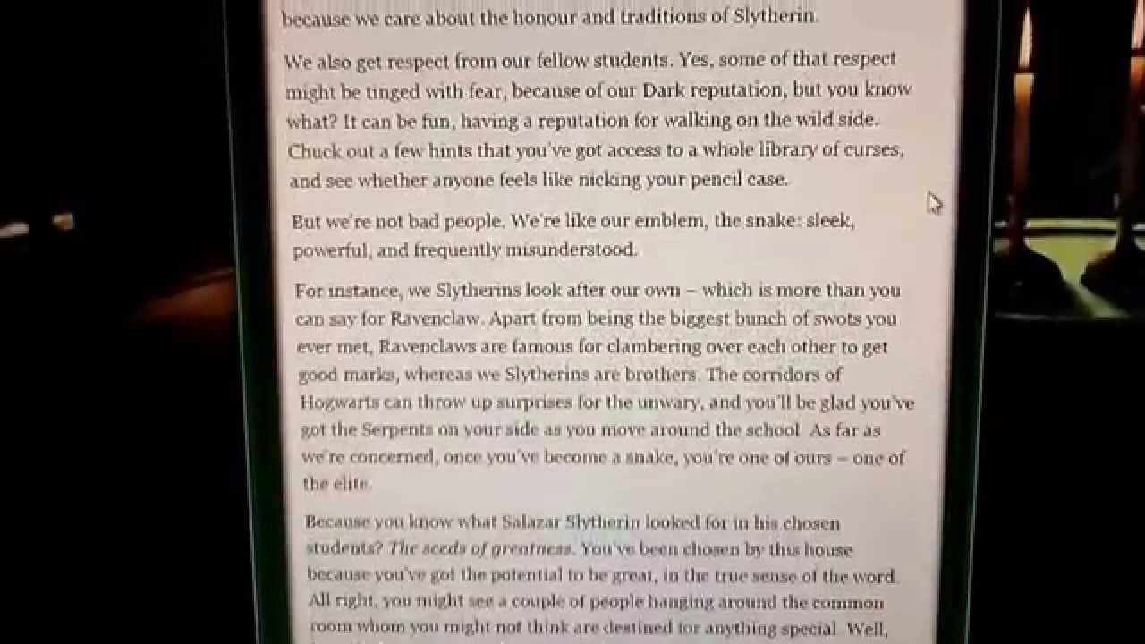 Slytherin letter pottermore YouTube