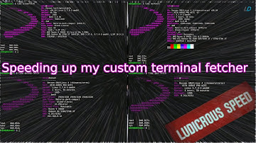 Speeding up my custom terminal fetcher
