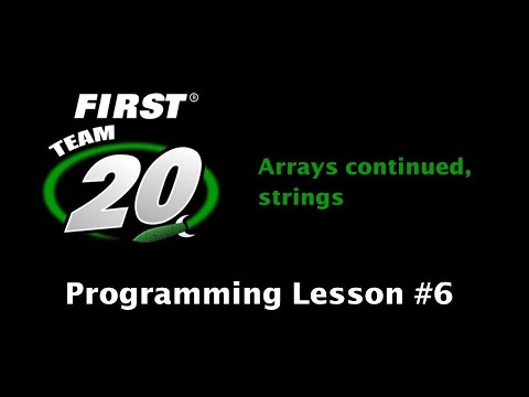 Team 20 Programming - 2021 Java Lesson 6 - YouTube