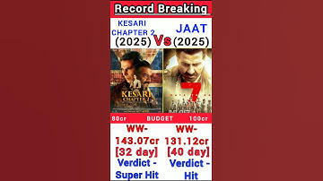 Jaat  VS Kesari Chapter 2 Box Office Collection | JAAT 40 day collection #short🔥