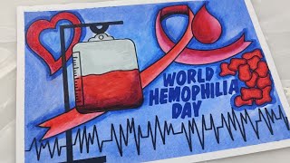 World Haemophilia Day awareness drawing poster/World Bleeding Disorders Awareness Day drawing